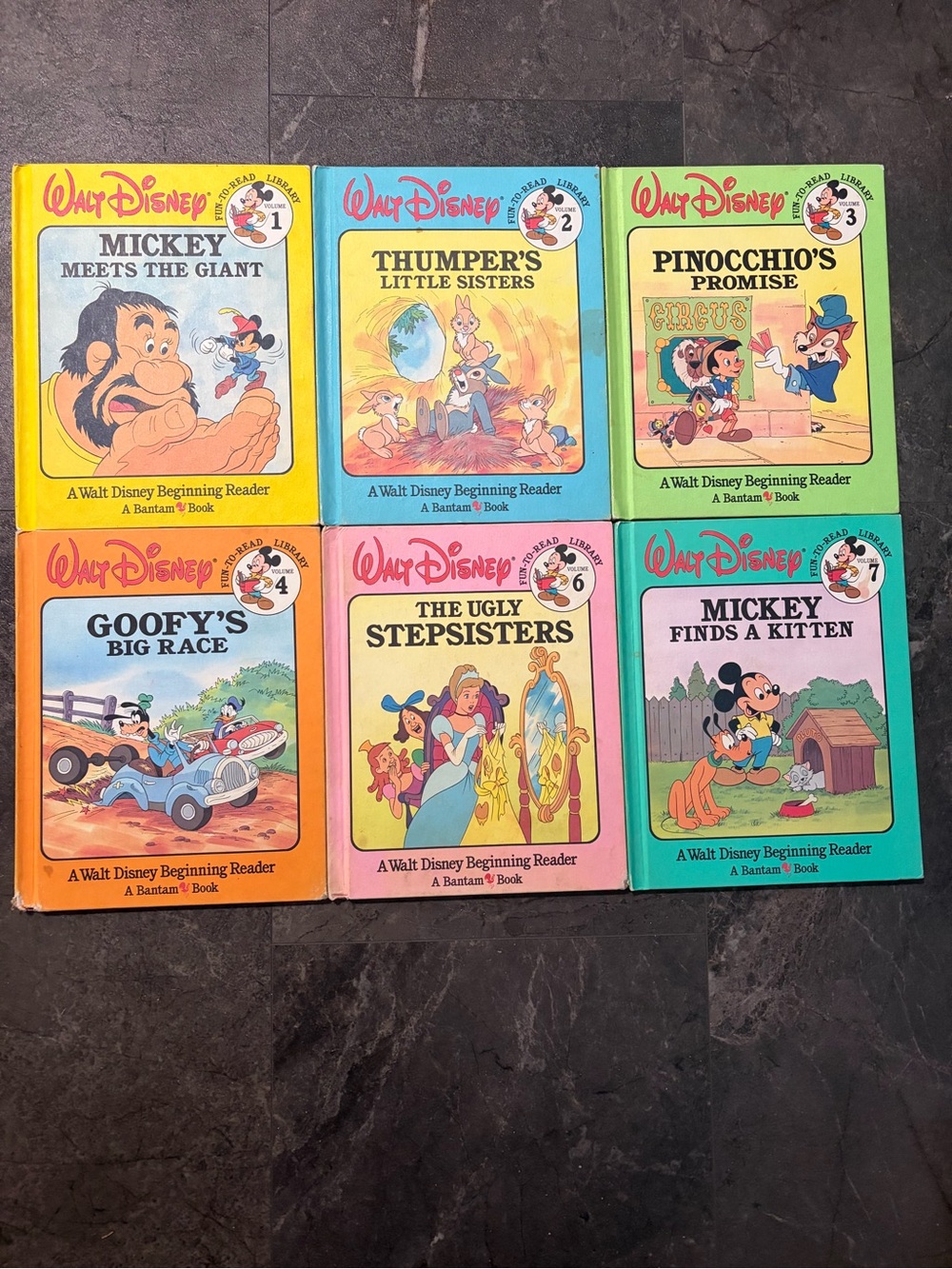 Walt Disney Fun-to-Read Library Hardcover Book Lot of 13 Disney Readers